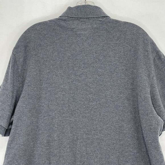 Tommy Hilfiger Men Large Polo Shirt Classic Fit Short Sleeve Gray - Picture 4 of 15